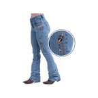 Calça Jeans Bordada Texas Farm Vitality Umber