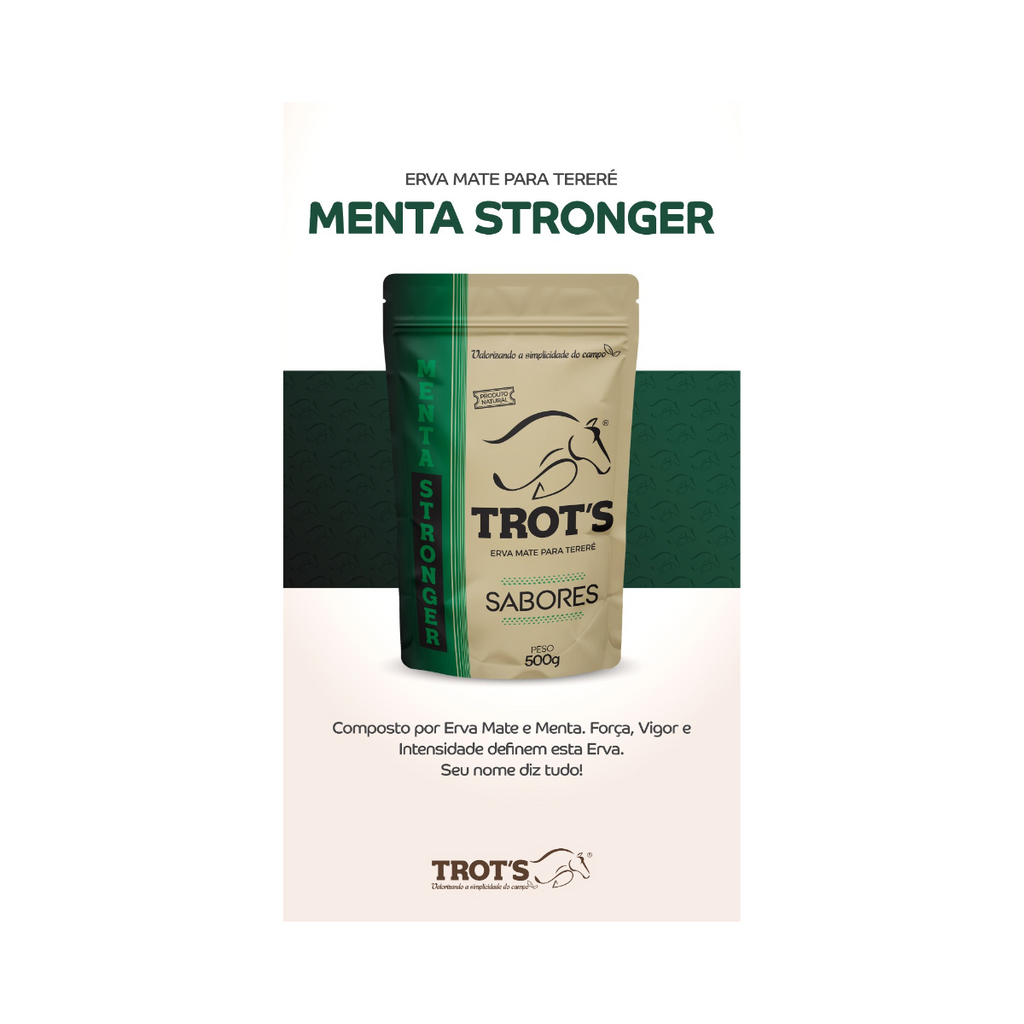 Trot’s Erva Mate Natural para Tereré e Chimarrão 500g - Menta Stronger
