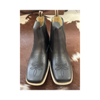 Botina Texana Country Bico Quadrado Couro