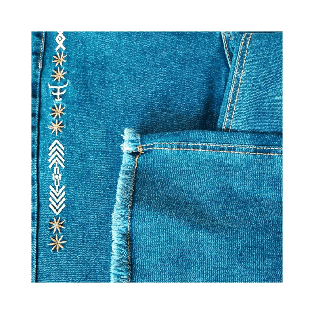 Calça Jeans Bordada Texas Farm Spur